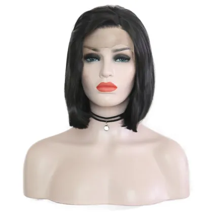 different colors short synthetic bob lace front wig, belle madame german synthetic hair wig in stock