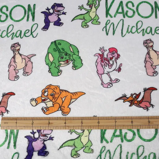 Custom Digital Printing Cartoon Fabric Two-Sided Soft Brushed Double Minky for Baby Blanket