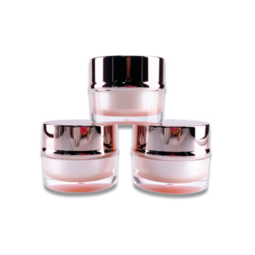 Pink Cosmetic Jar with Shiny Silver Lid - 30g Capacity