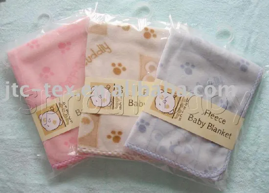 Printed fleece baby blanket