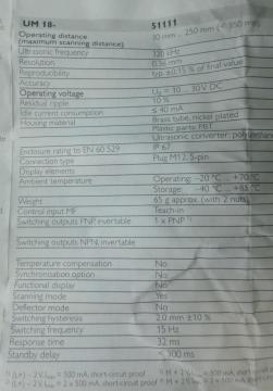 SICK WT100-2P1439 sensor 6052372