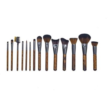 14 PCs natürlicher Haar Make -up -Bürstenset