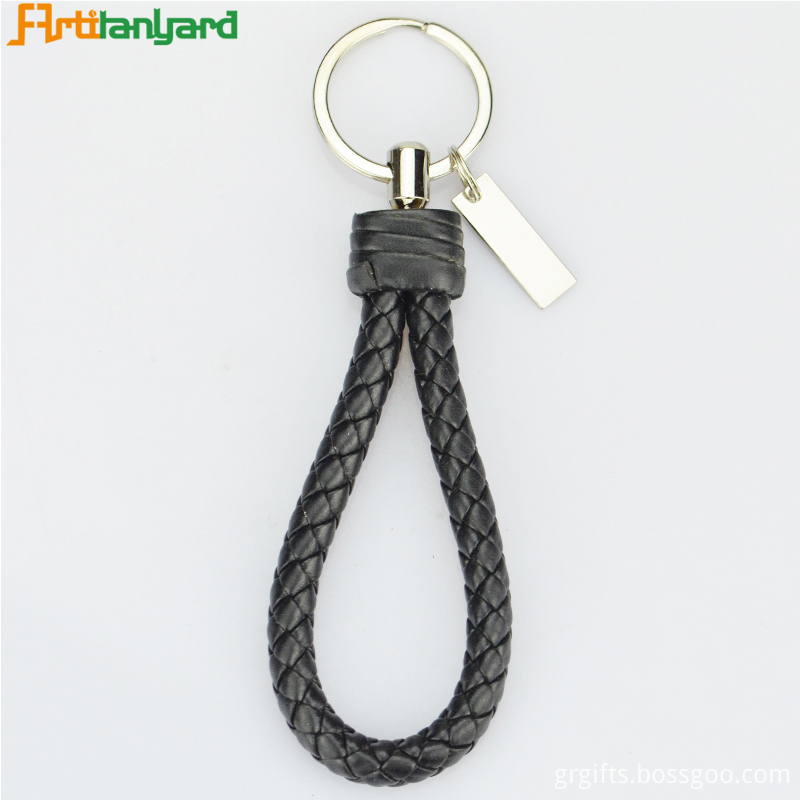 Braided Keychain Leather