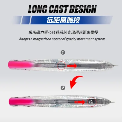 190mm Slim Popper Lure for Big Game Fishing - Amberjack, Kingfish, Tuna, GT