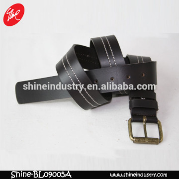The new men's Black Genuine Pin buckle belt