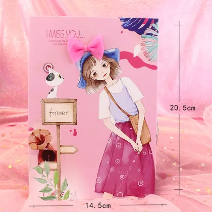 Unicorn Paper Notepad 32K Diary with Lock and Key Notebook