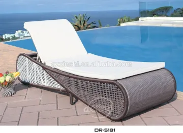 Patio PE rattan beach chair