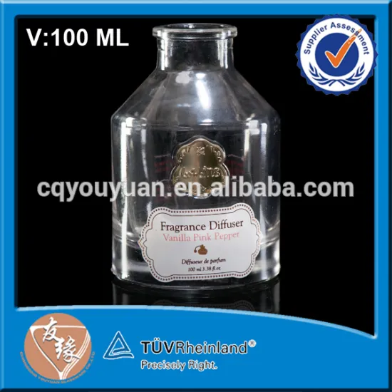 Unique Design 100ML Cylinder Glass Diffuser Bottles 100 ML Bottle Reed Diffuser