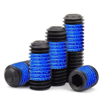 Black DIN 913 Hexagon Socket Grub Screws Set: Carbon Steel Free Black Flat Head Connecting Screws and Support