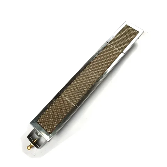 Gas infrared burner produce searing heat for hamburgers oven