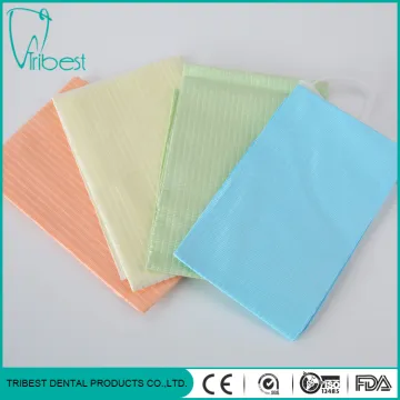 Three Ply Colorful Disposable With Tie Dental Bib