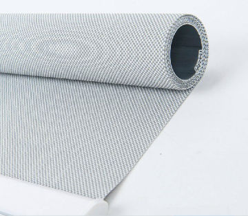 Sunscreen Fabric Patterned Roller Blind White With Bottomrail