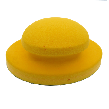 Yellow Hook and Loop PU Foam Hand Sanding Block for Polishing and Grinding