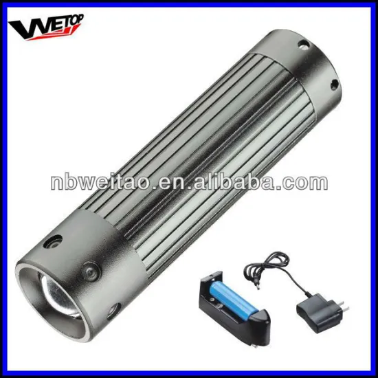 Cree Q3 aluminium rechargeable LED Torch brightness adjustable