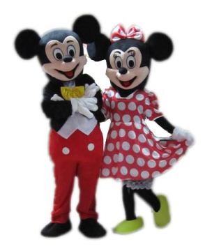Cartoon costume,Mickey and Minnie mouse character,disney character,plush dress costume,animal costumes,disneyworld character