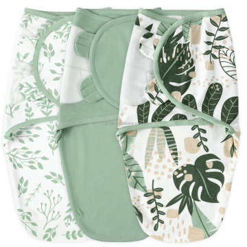 Green Tie Forest Animal Print Swaddle Blanket for Newborns and Toddlers