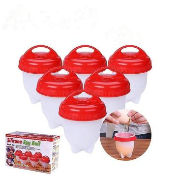 6pcs Silicone Egg Boiler Set - DIY Kitchen Accessories with Color Box