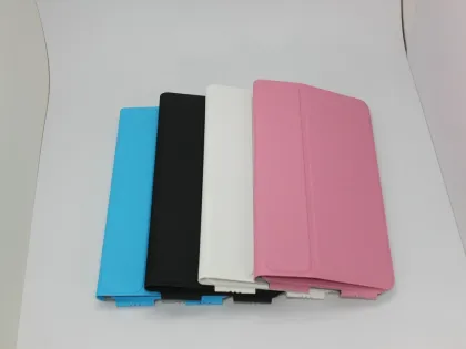 Custom Microfibre Computer Accessories Black Stand Samsung Tab Leather Cover For P1010