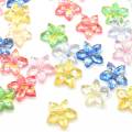 Wholesale Glitter Pastel Loose Colorful Spinkle Resin Flower Beautiful Charms Miniature Stickers Flat Back Crafts for Decoration