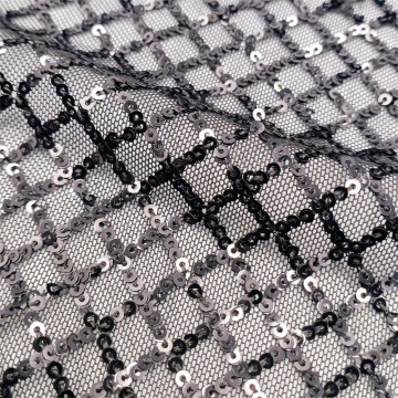 Textiels Tulle Sequin Eyelet Embroidery Fabrics