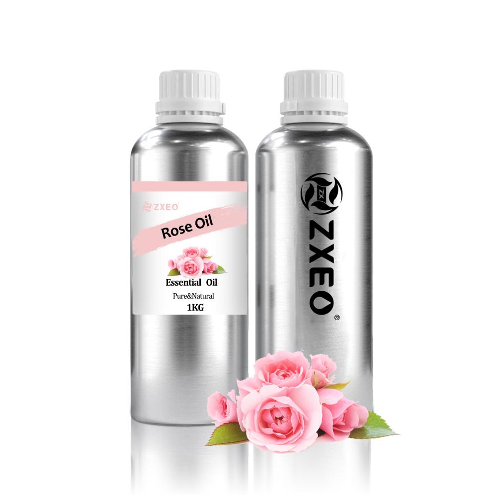 Grosir 100% Pure Organik Damaskus Rose Rose Aromaterapi Minyak Rose Minyak Essential Untuk Kulit Wajah Rambut Diffuser