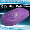 High-Definition lila 3D Carbon-Faser-PVC-Folie Auto Vinyl