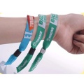 One way plastic snap closure wristband lock