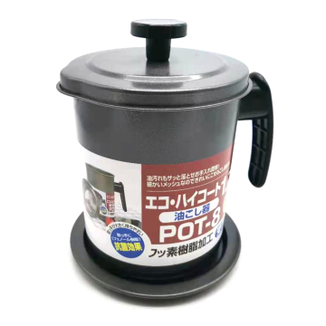 Japan Stainless Steel Oil Pot with Filter - Oil Storage and Grease Keeper