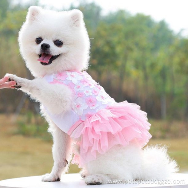 Dog Summer Pet Clothes Pet Floral Princess Dress