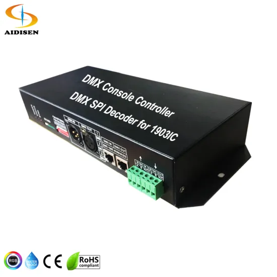DC Voltage LED Lighting Controller: Addressable ArtNet DMX512 WS2811RGB DMX to SPI Decoder