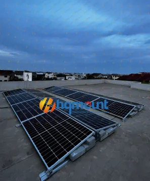 HQ Mount East-West Dual-Orientation Ballasted Flat Roof Solar System