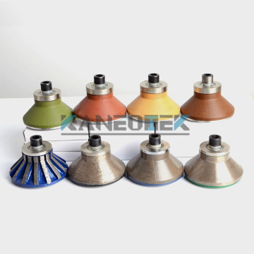 KANEOTEK E20/30/40mm Belved Stone Diamond Router Bits with M8/10 Bolts for Granite and Marble