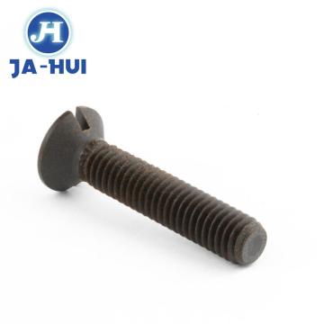 Unfilled standard size plastic fasteners flat slotted bolts