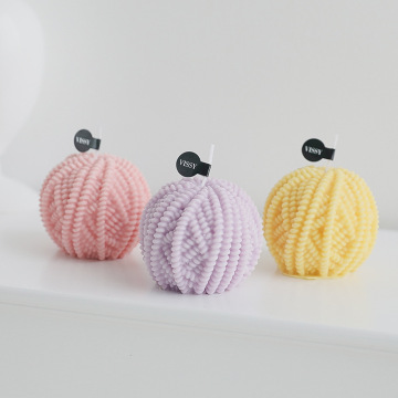 Hiasan Home Decoration Cute Design Wool Ball Cashion Candle