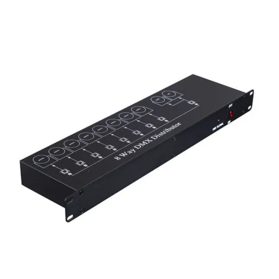 Vorlane 8 Way DMX Splitter: 8 Channel Optically Isolated DMX Signal Distributor