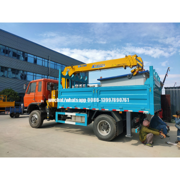 DONGFENG 4X4 190HP Colorful Cargo Truck Mounted Crane