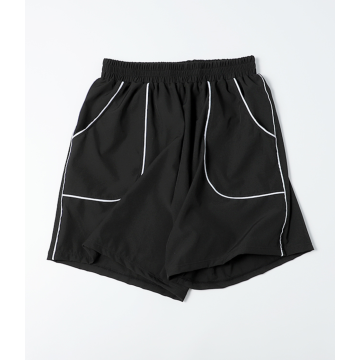 Women's Woven Fabric Sports Shorts With Elastic Waist