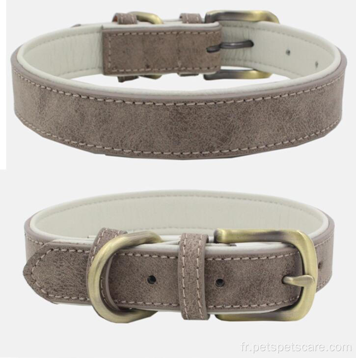 Collier de chien de luxe en super fibre classique à chaud