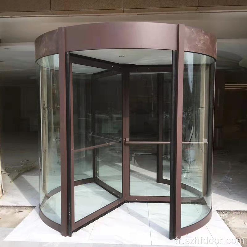 Porte automatique rotative en verre de l'hôtel