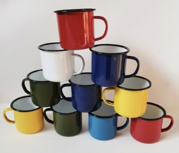 Enamel Mugs with Restaurant Logo - 350ml Holiday Gift Coffee Mug