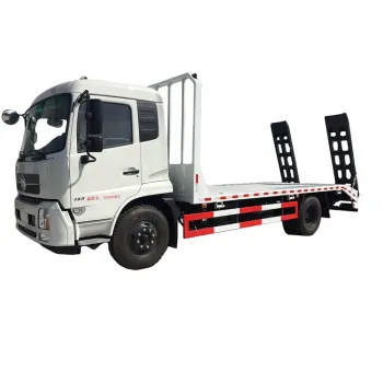 Dongfeng 4x2 10 Ton Low Flatbed Tow Truck for Machinery Transport Sale