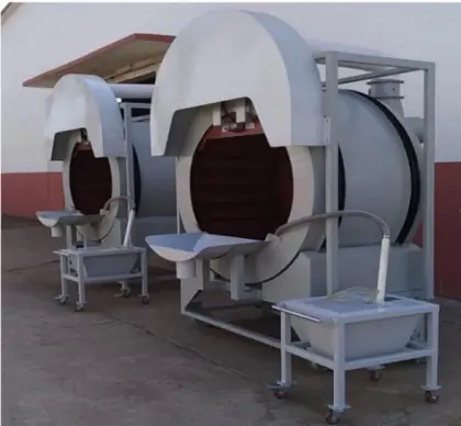 Drum sand spraying machine