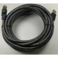 Nylon gevlochten Cat8-kabel met vergulde RJ45