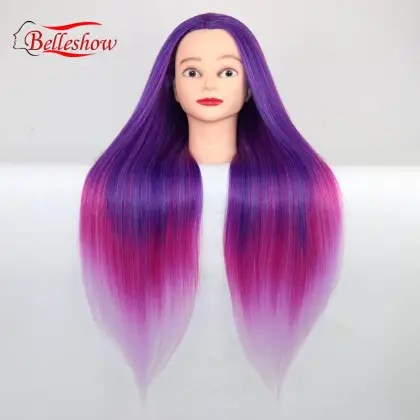 Hot sell Wholesale ombre Color head Beauty School Hairdressing Products Female Hair Mannequins Head Salon School Training Head