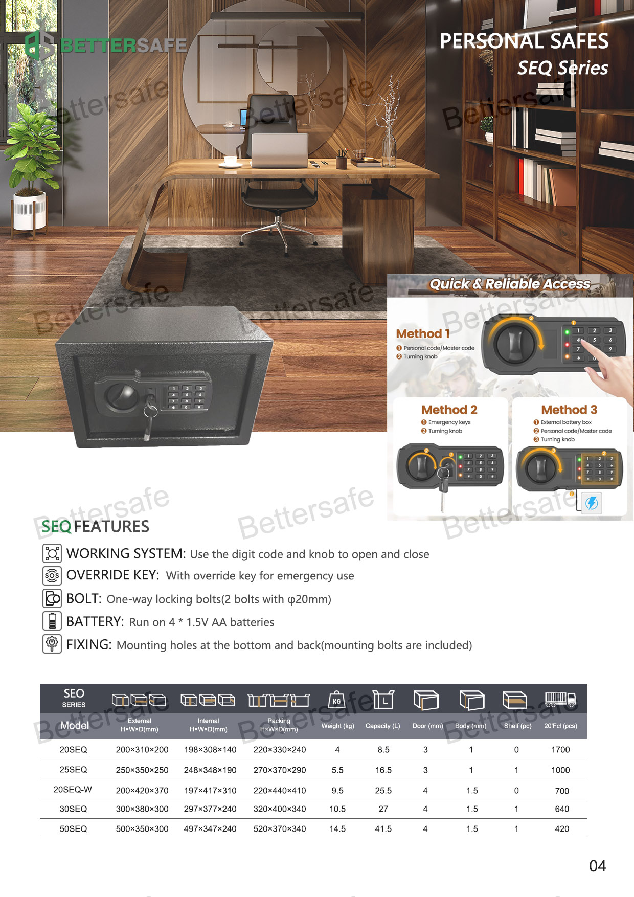 Electronic Keypad Small Personal Safe - Steel