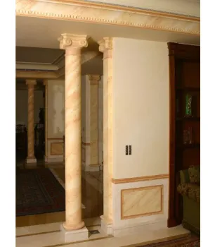 Decorative roman marble column for indoor decoration