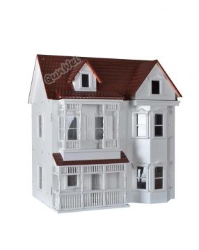 Çok renkli DIY dekorasyonda 1/12 ölçekli dollhouse kiti