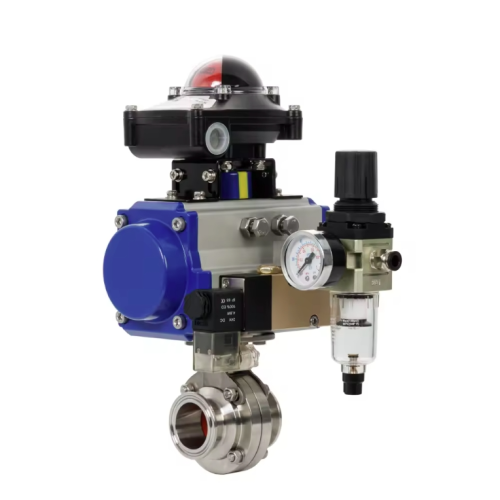 Pneumatic Actuator Double Acting Sanitary Butterfly Valve