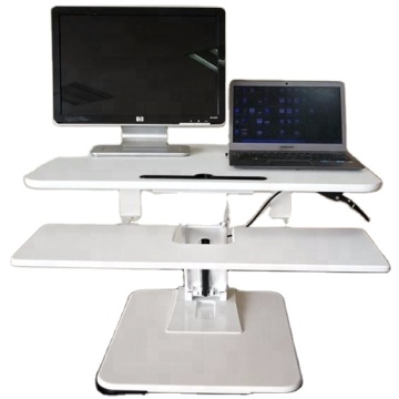 Height Adjustable Sit-Stand Desk with Keyboard Tray