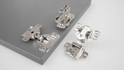 Universal soft close inward opening door hinge